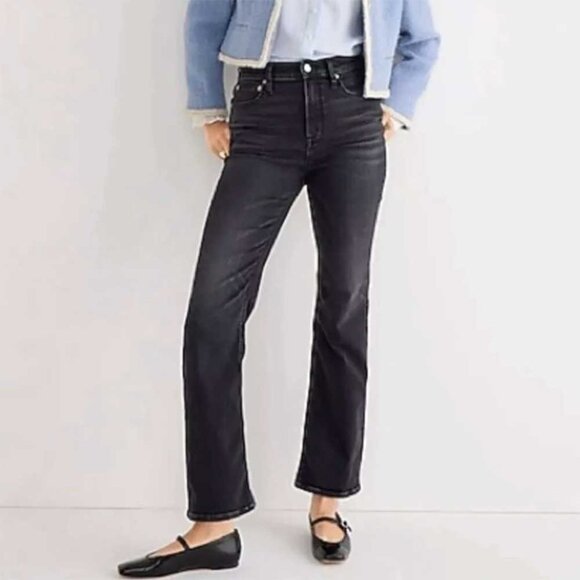 J. Crew High-rise slim demi-boot jean in Charcoal wash - Picture 1 of 9
